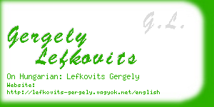 gergely lefkovits business card
